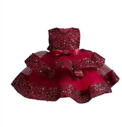 Miipat Baby Girl Dress Sequin Princess Dress Toddler Formal Birthday Party Wedding Pageant Gown Girls Dresses