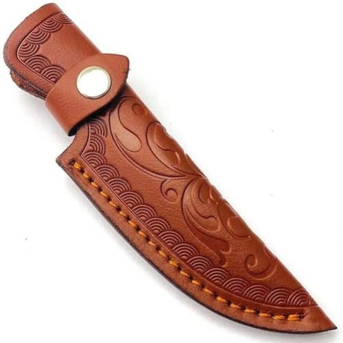 Pu Leather Knife Cover Knife Sheath Chef Knife Guard Portable Camp Outdoor Knife Tool Knives Leather Holder with Snap Closure