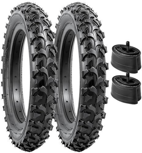 YunSCM 2 st barncykel 12,5 tums däck 12 1/2 x 2 1/4 kappa 62–203 och 2 st 12,5 tums slang SV/AV32 mm ventil kompatibel 12 1/2 1/4 (12,5 x 2,25) däck och slang