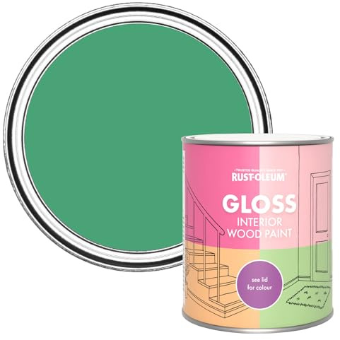 Rust-Oleum Green Interior Wood Paint in Gloss Finish - Emerald 750ml
