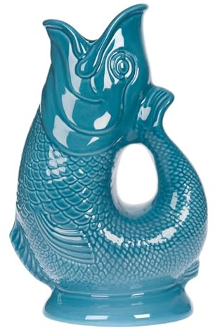Iconic Kingfisher Glug Jug Large 28cm 1.4L | Gurgle Fish Jug and Fish Vase