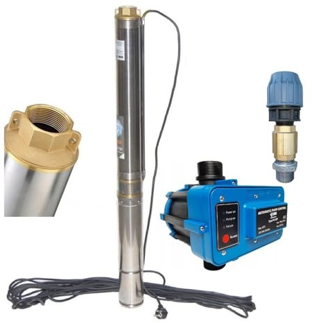 3 Tiefbrunnenpumpe 6,2bar - 6000L/h sandverträglich + Steuerung + Anschlussset - von PAG Turbo GmbH®