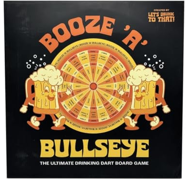 Let's Drink To That - Trink-Dartscheibe 'Booze 'A' Bullseye' | Lustiges Geschenk | Uni Freshers House Party Essential | Magnetische Dartscheibe | Trinkspiel | Uni Geschenkidee