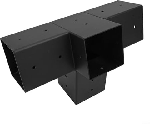 Soporte de pérgola para porche de 4 x 4 pulgadas, soporte de pérgola de techo inclinado de 3 vías de 15° para patio, pérgola, cabañas de troncos (C)