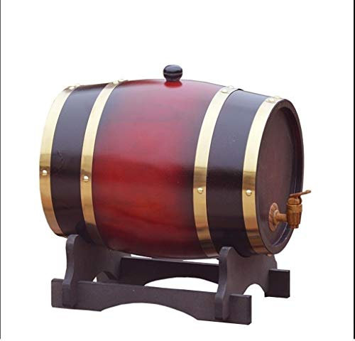 Weinregal aus Eichenfass, Weinfass aus Holz, Vintage-Weinfass aus Eichenholz, praktisch und langlebig, kann zur Weinherstellung oder Lagerung von Bier, Likör, Brandy, Wein verwendet werden, Weinrot