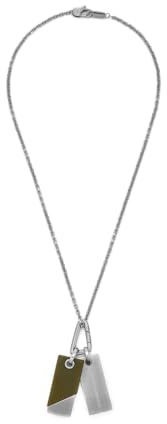 Emporio Armani Herren-Edelstahl-Halskette mit Karabinerverschluss