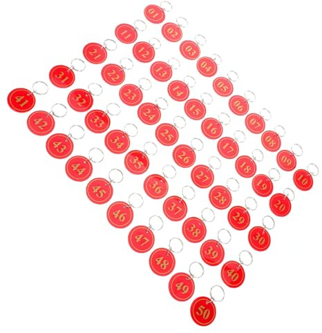 Holibanna 50piezas Placas Acrílicas Numeradas Etiquetas De Acrílico Para Manos Visibilidad Spa y Sauna