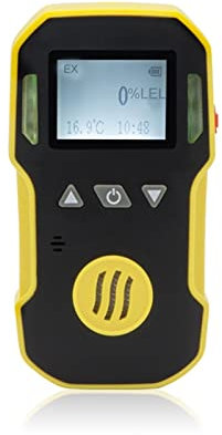 Detecteur de Gaz, Alarme de gaz Naturel Portable Detetcor ABS Grip Caoutchouc Eau, poussière Anti-déflagrant gaz Combustible Maison Industrielle pour Le Travail et la Maison