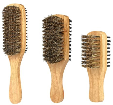 WRITWAA 3stücke Doppelseitige Bartbürste Aus Nylon Für Männer Bartpflegebürste Zum Glätten Und Entfernen Loser Haare Mit Haarbürste Für Schnurrbart Und Bart