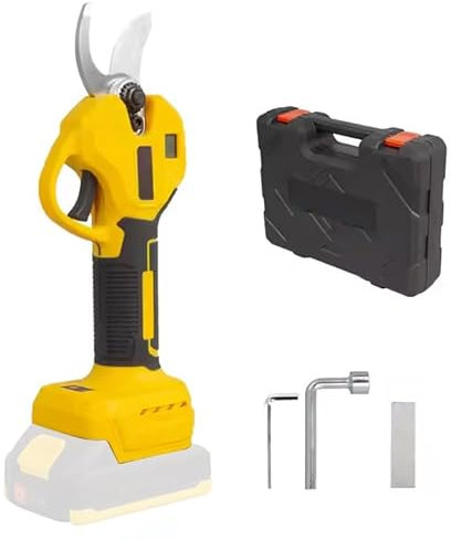 Forbici Potatura Elettriche, 45mm Cesoie Potatura Elettriche Professionali Compatibile con Dewalt 20V Batteria, Portatile Cesoie a Batteria Ricaricabile per Potatura con Display Digitale