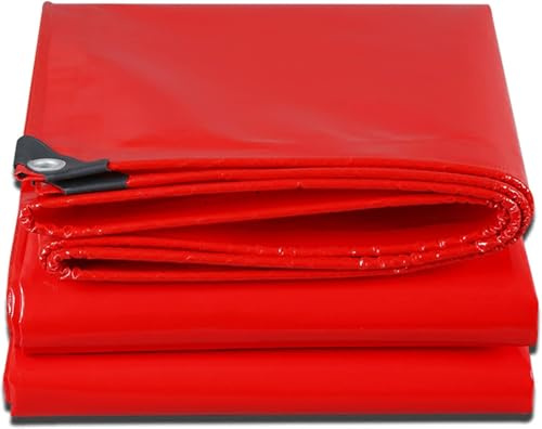 Telone Rosso Antipioggia per Camion di Grandi Dimensioni, telone in PVC Impermeabile con Protezione