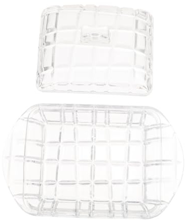 BAZEITFLOW Mantequera De Vidrio Transparente Con Tapa, Caja Para Mantequilla 200 Ml, Vidrio Seguro Hogar, Conservación y Práctica, Almacenamiento Para Cocina Familiar