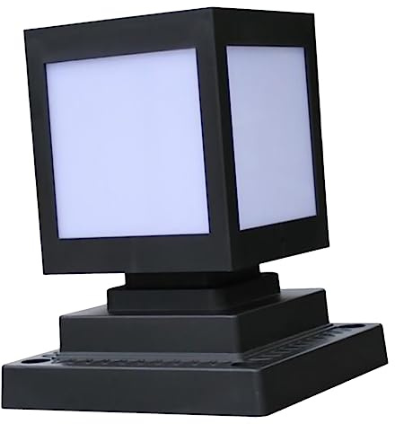 Gatuida Farola Solar Para Jardín Led Luz Blanca Grande Para Exterior, Lámpara Solar De Jardín Para Postes y Cercas, Ahorro Energético Inteligente, Kit De Iluminación Para Exteriores