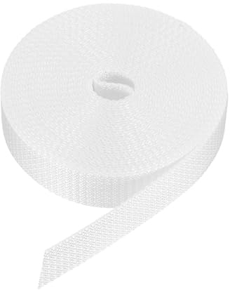 QUARKZMAN Correa para Persianas Enrollables Puertas 6m x 23mm Blanco | Cuerda de Reemplazo Fabricado en Polipropileno, Kits de Enrollador Atornillable de Correa Empotrado, Ventanas