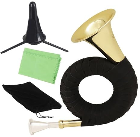 MAGICLULU Waldhorn Zufällige Farbe zum Spielen Jederzeit und Überall aus Messing mit Klarem Kräftigem Ton Tragbares Blechblasinstrument für Profis und Musikliebhaber