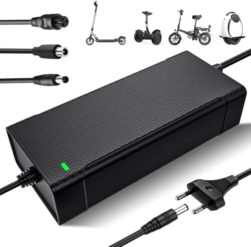Yeerain Caricabatterie per Monopattino Elettrico 42V, 2A per Batteria 36V