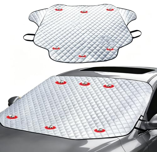 Feithmonic Parasol para Parabrisas Delantero de Coche, Protector Solar Verano, Cubierta para Parabrisas de Coche, Protección UV Reflectante Plegable, Universal para Coche, Camión, SUV 193 cm x 126 cm