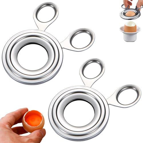 2 Pièces Ouvre Œuf à la Coque en Acier Inoxydable,Casse Œuf Manuel Type Ciseaux,Ouvre Oeuf à La Coque,Ouvre Oeuf à La pour Coque,Coupe Oeuf à La pour Coque,Accessoire Cuisine pour Maison et Restaurant