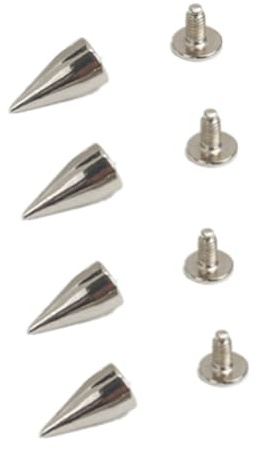 SHERCHPRY Borchie da Avvitare Coniche in Metallo Argento, Set da 20 Pezzi
