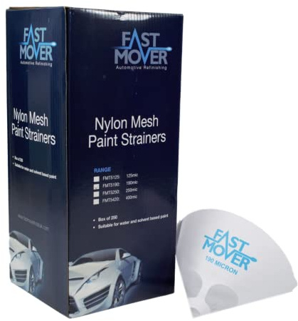 Fast Mover FMT5190 190 micron Fine Paper Paint Strainers Nylon Filter Mesh x 250 Suitable For Solvent Based Paints