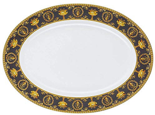 Versace Meets Rosenthal I Love Baroque Piatto da Portata Ovale 40.5x30cm Nero