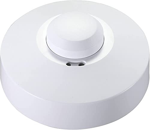 Garza Power - Detector de Movimiento Microondas de Techo, ángulo de Detección 360º, color Blanco