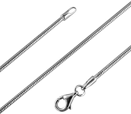 Avesano Schlangenkette 925 Silber Kette Damen Halskette 1,2 mm 101022-0 | Silberkette in den Längen 42 45 50 60 70 80 90 cm verfügbar
