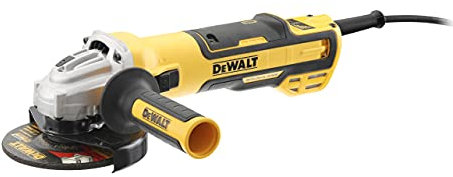DeWalt DWE4357-QS Meuleuse 1700W 125mm - vitesse variable Brushless - interrupteur glissière, Noir/Jaune