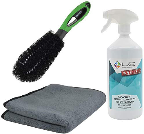 FVLFIL ADVANTUSE Felgenreinigungs-Set - Felgenreiniger mit Zubehör (Bürste + Dust Cracker Extreme + Tuch)