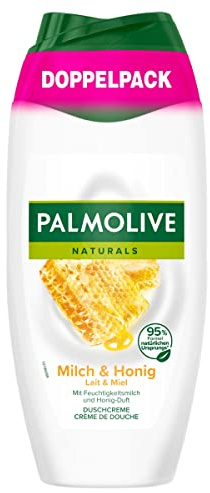 Palmolive Duschgel Naturals Honig & Milch 2x250 ml - Cremedusche mit Extrakten von Honig & Milch
