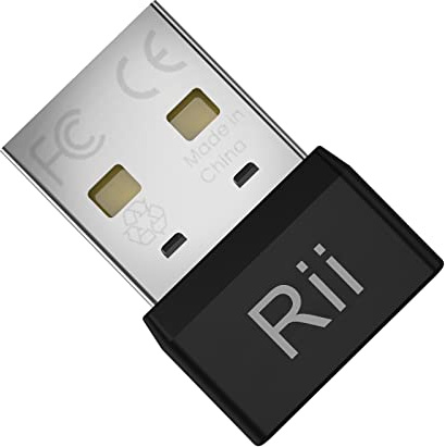 Rii Jiggler USB Non Détectable - Mouvement de Souris, Empêche l'Économiseur d'Écran et Le Mode Veille, Plug and Play - Noir