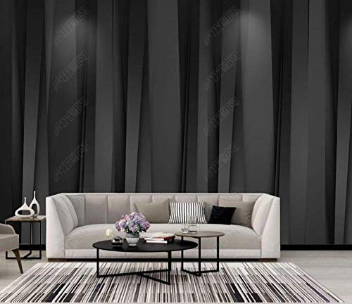 Tapete Fototapete 3d Effekt Schwarze Und Graue Streifen Tapeten Vliestapete Wandbilder Wandtapete Wohnzimmer Schlafzimmer Wanddeko 400x280cm