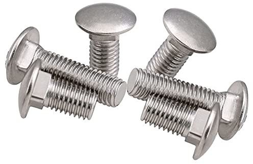 Dreneco M10×20mm Bulloni a testa tonda con collo quadro, Viti a testa tonda con attacco quadrato in acciaio inox