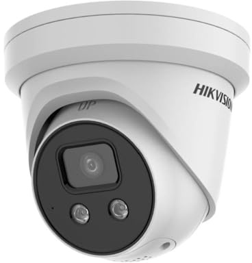 Hikvision DS-2CD2346G2-ISU/SL(2.8mm)(C) Turret Überwachungskamera mit 4 Megapixel, bis zu 30m Beleuchtung, professionelle Überwachungskamera, Acusense Kamera mit Fehlalarmfilter