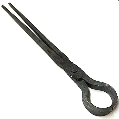 Tenaza de forja Pinzas de herrero Pinzas de punta redonda para la fabricación de cuchillos de yunque Tenaza de forja 600 mm 1.65 kg para Engineer Blacksmith Forge