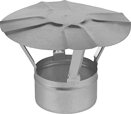 Fumio Regenhaube Kaminabdeckung Kaminrohr Regenhut Verzinkt für Ofenrohr (Ø 250mm)