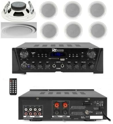 KIT AUDIO FILODIFFUSIONE 2C CONTROFFITTO VOLUME SEPARABILI BLUETOOTH RADIO FM (CON 6 CASSE)