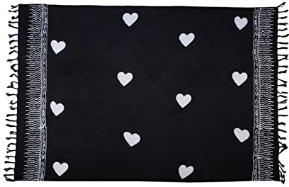 Großes Pareo Sarong Tuch Damen - Wickelrock Strand - Strandtuch dünn und blickdicht als Wickeltuch oder Umkleidehandtu,Wickelkleid damen Handarbeit aus Fair Trade Herstellung + Gratis Schnalle
