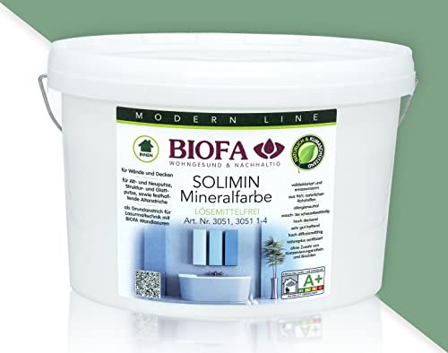 BIOFA SOLIMIN Mineralfarbe Wandfarbe 3051 Silikatfarbe Innenraumfarbe Feuchtraumfarbe PG4 7901 10,00L