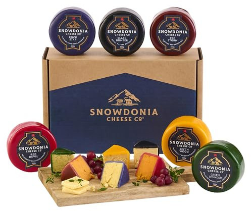 Snowdonia Cheese Company | Premium Deli Gift Box | 6 Luxury Welsh Cheeses | Black Bomber Cheddar Cheese and more