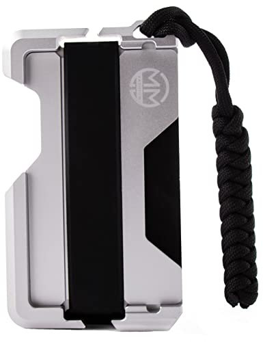 MM Fashion Kartenetui aus Aluminium mit RFID-Schutz – Geldbörse kompakt & funktional für Herren – Kreditkartenetui mit Auswurfsystem & Clip für Scheine – Minimalistisches Etui für 8–10 Karten Schwarz