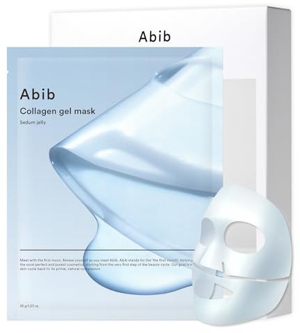 Abib Sedum Jelly - Máscara de gel de Vegan Colágeno*, 10 hojas (hidratante), vegan colágeno* coreano, refrigerante, hidratante, ácido hialurónico, hidrogel, cuidado facial