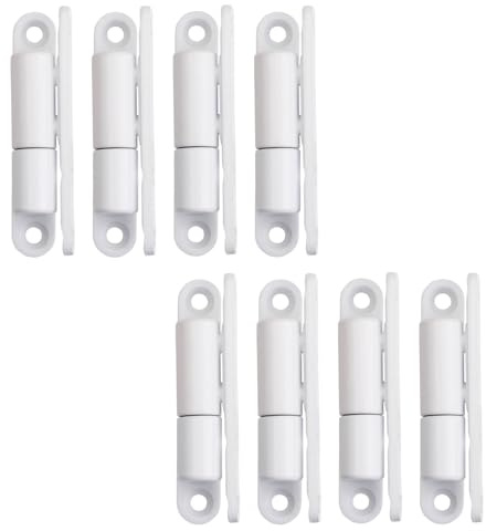 SOTECH 8 Stück Türbänder Aufschraubband zum Aufschrauben Stahl weiß | 15 x 83 mm Scharnier Renovierband für Innentüren