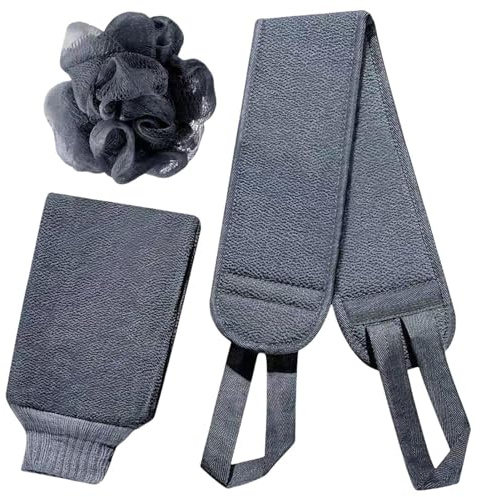 Dusch-Körperschrubber, Badetuch-Set, Duschschrubber, doppelseitige Badehandschuhe, Badeblume, Pull Back Badetuch, Duschzubehör für Männer und Frauen | Badehandschuhe, Badeblume, Pull Back Badetuch, Duschzubehör für Männer und Frauen