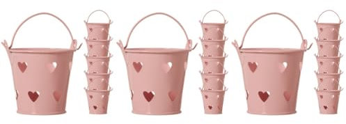 SEWACC 18pcs Metal Buckets for Storage Decoration Candy Kettle Pots for Parties Birthdays Weddings and Festivals for Snacks Toys and Craft Supplies