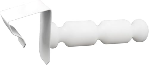 2x Fensterhaken mit Distanzhalter Neuheit, klemmbar, weiß, Dekohaken, Abstandshalter, Aufhänger für Ihre Fensterdekoration (Klemmbereich 21-25 mm)