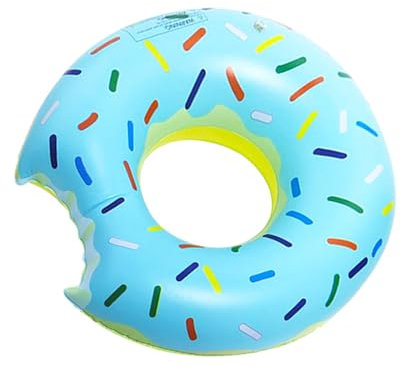 GotGala Donut Pool Floats Aufblasbare Schwimmringe Tubes für Sommer Strand Wasser Float Party Dekoration (Blau)