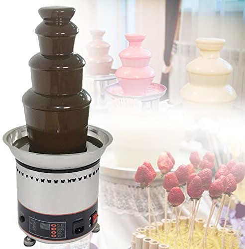 KLYDBMYT Macchina per Fontana di Cioccolato, Macchina Commerciale per sciogliere Il Cioccolato, Adatta per Buffet, Pasticceria (4 Livelli)