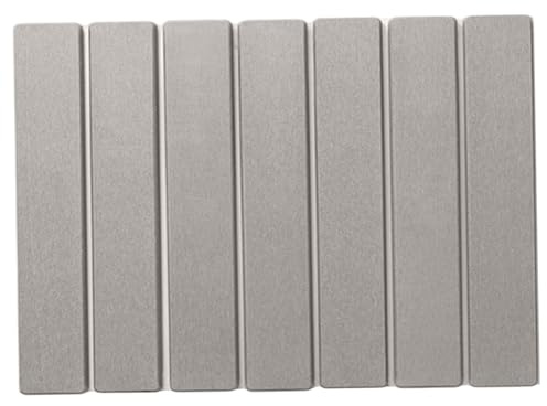 Jorzer Alfombrilla de baño de Piedra de diatomita 40, 6 x 30, 5 cm ultraabsorbente y de Secado rápido Plegable y Antideslizante Ideal para el Suelo de la Ducha de la Cocina Color Gris Claro.