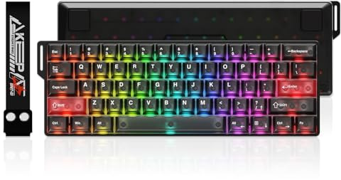 DAREU COOL60 Clavier Magnétiques Gaming, 60% QWERTY Clavier Gamer Filaire avec Touches Translucent, RGB, Précision RT de 0,01 mm Rapid Trigger, 8000Hz Polling Rate pour PC/Mac(Noir)